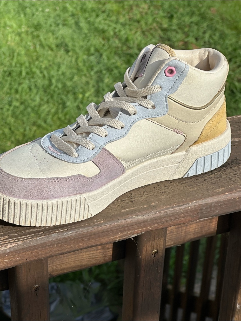 Skechers Court Classics High Top Sneakers Pastel Colorblock Women’s 7